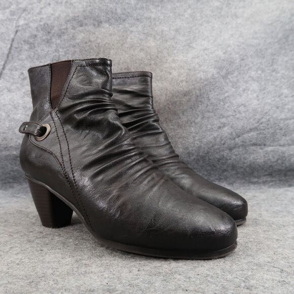 Spring Step Shoes Womens 39 Patrizia Bootie Block Heel Slouchy Leather Fashion - Picture 1 of 16
